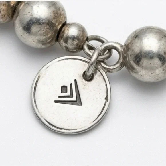 Silpada Retired B0059 925 Sterling Silver Ball Bead Toggle Bracelet - Picture 4 of 8